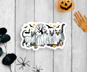 Spooky Cats Vinyl Sticker
