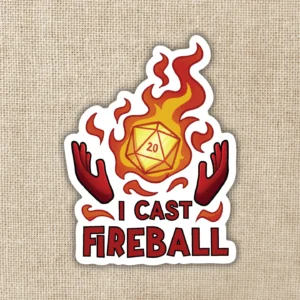 I Cast Fireball Sticker