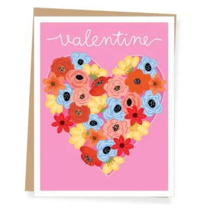 Floral Heart Valentine's Day Card
