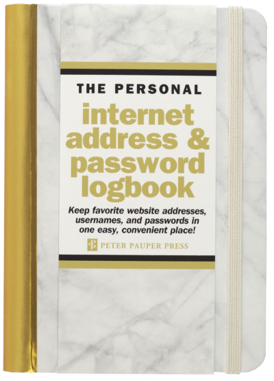 Marble Internet Address & Password Logbook