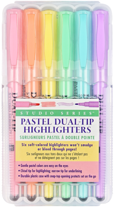 Studio Series Dual-Tip Pastel Highlighters (Set of 6)